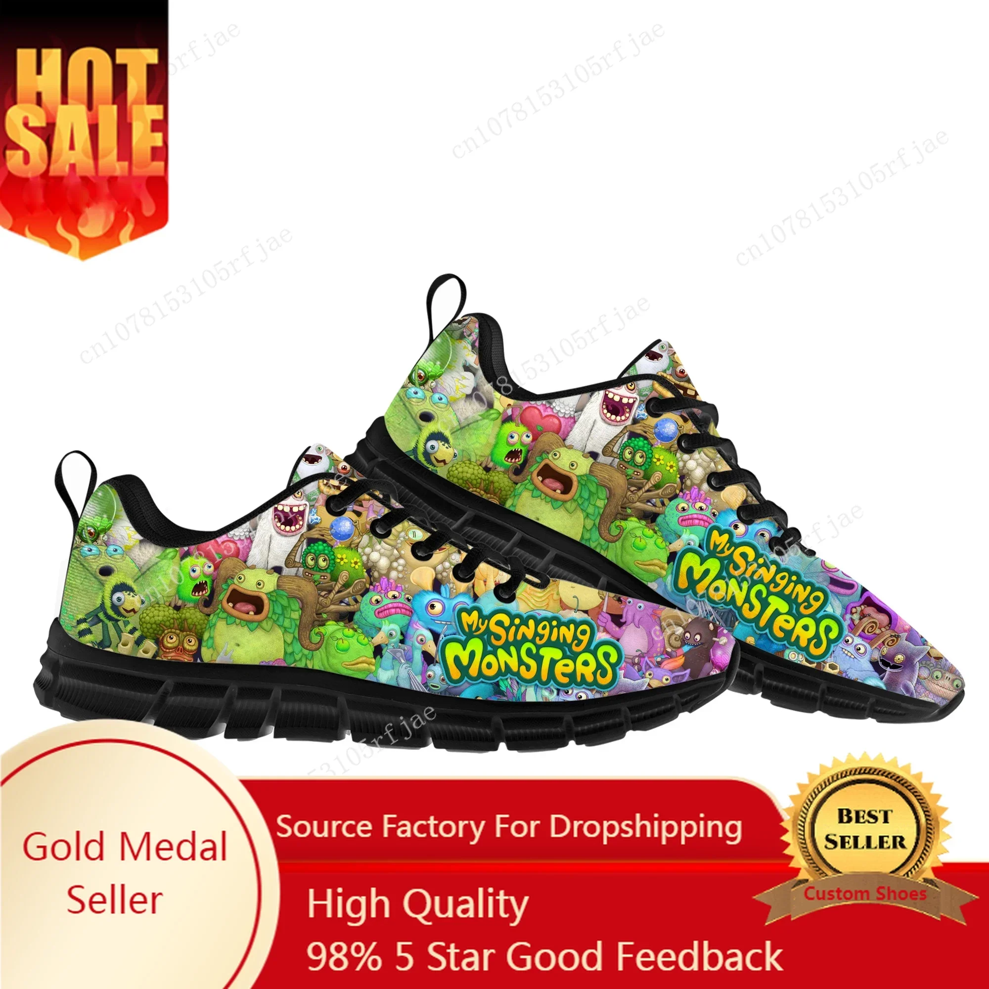 

My Singing Monsters Sports Shoes Cartoon Game Mens Womens Teenager Children Sneakers High Quality Sneaker Custom Built Shoes