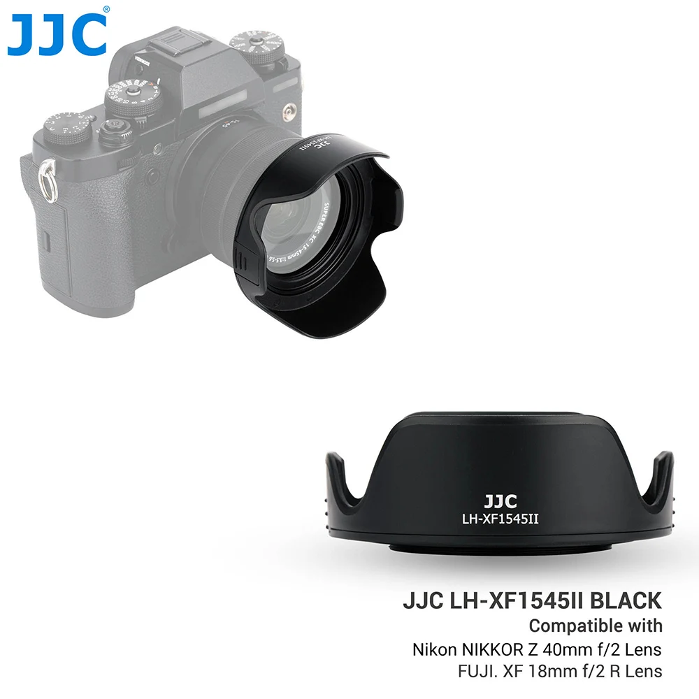 JJC Lens Hood for Nikon Nikkor Z 40mm F2, 28mm F2.8, Fujifim XF 18mm F2 R, XC 15-45mm F3.5-5.6, Canon EF 40mm F2.8 STM Lenses