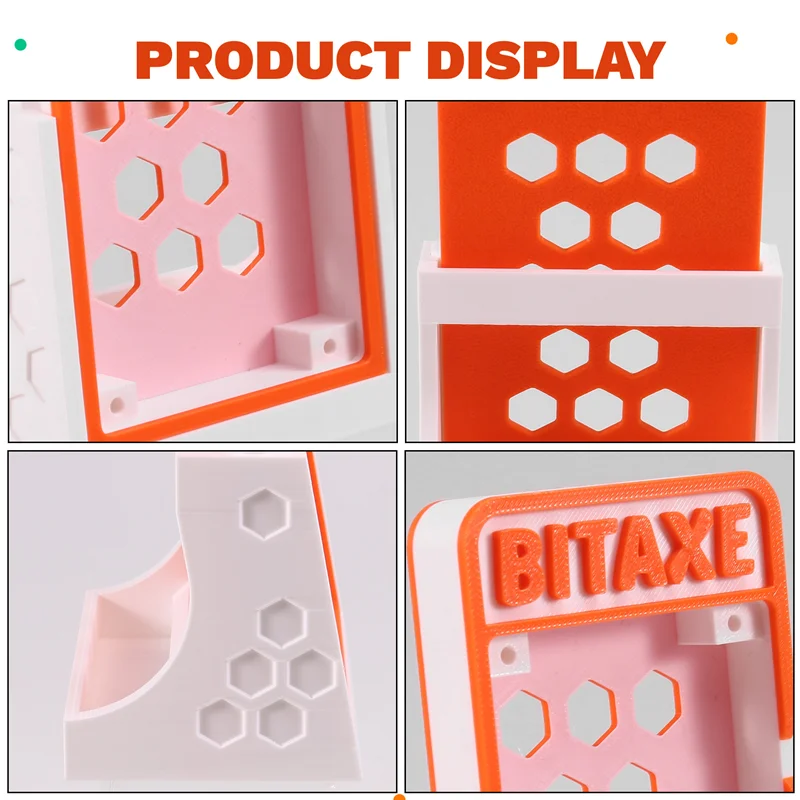 Soporte de impresora AT93-3D para Bitaxe Gamma 601 Bitaxe Supra 401 soporte de minero para Bitaxe Gamma 601 soporte naranja + blanco
