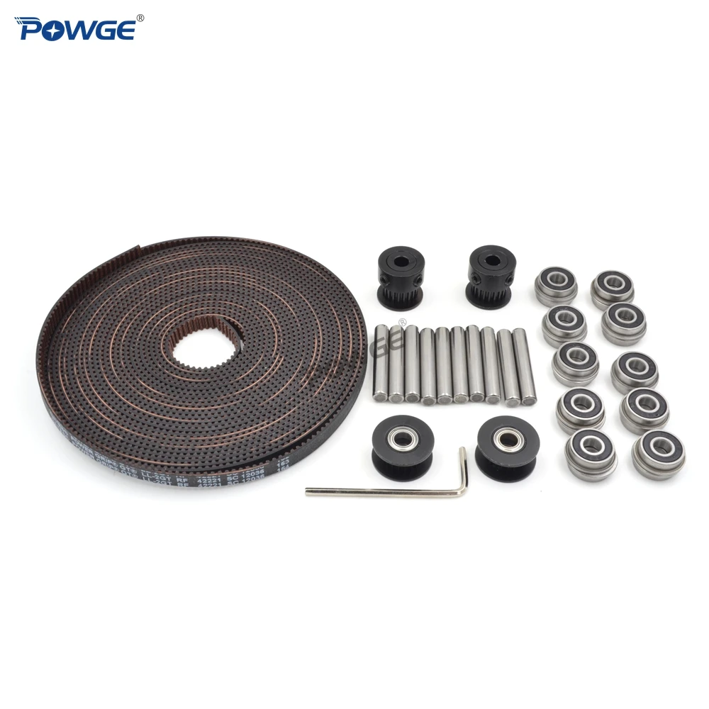 POWGE ZeroG Mercury one Ender 5 (Pro) of GT2 LL-2GT RF Open Belt 2GT 20T Teeth Pulley Bearing F695 Linear rail MGN12H Motion set