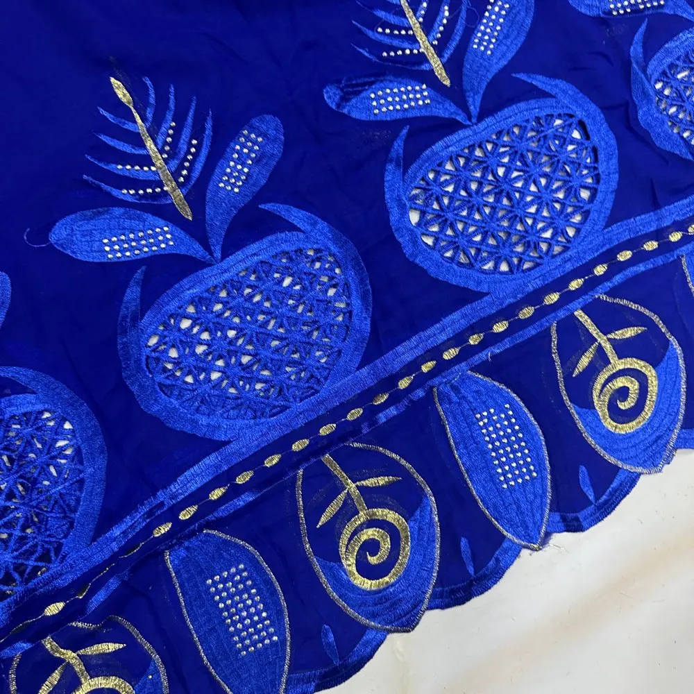 Afrikanische Frauen Hochwertige Baumwolle Stickerei Hijab 2x1m Kreis Design Muslimischen Schal Mode Schal Neueste Stil Afford material