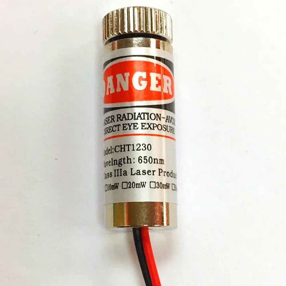 Module laser 12mm avec point de lumière rouge réglable 650nm 5mw, tête laser de positionnement de qualité industrielle 1230