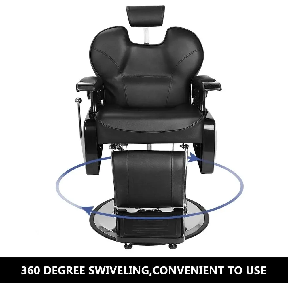 Universal Hydraulic Barber Chair Tilt 360 Degree Rotation Height, Adjustable Heavy Duty Hair Chair, Beauty Salon Spa Equipment