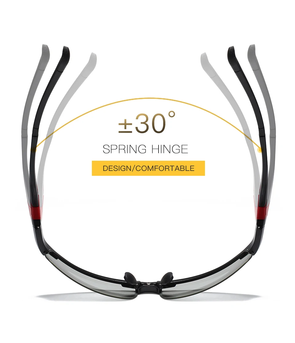 LIOUMO Klassische Legierung Quadratischen Rahmen Polarisierte Sonnenbrille Mann Photochrome Gläser Frau Chameleon Anti-Glare Fahren gafas de sol – Detail 14