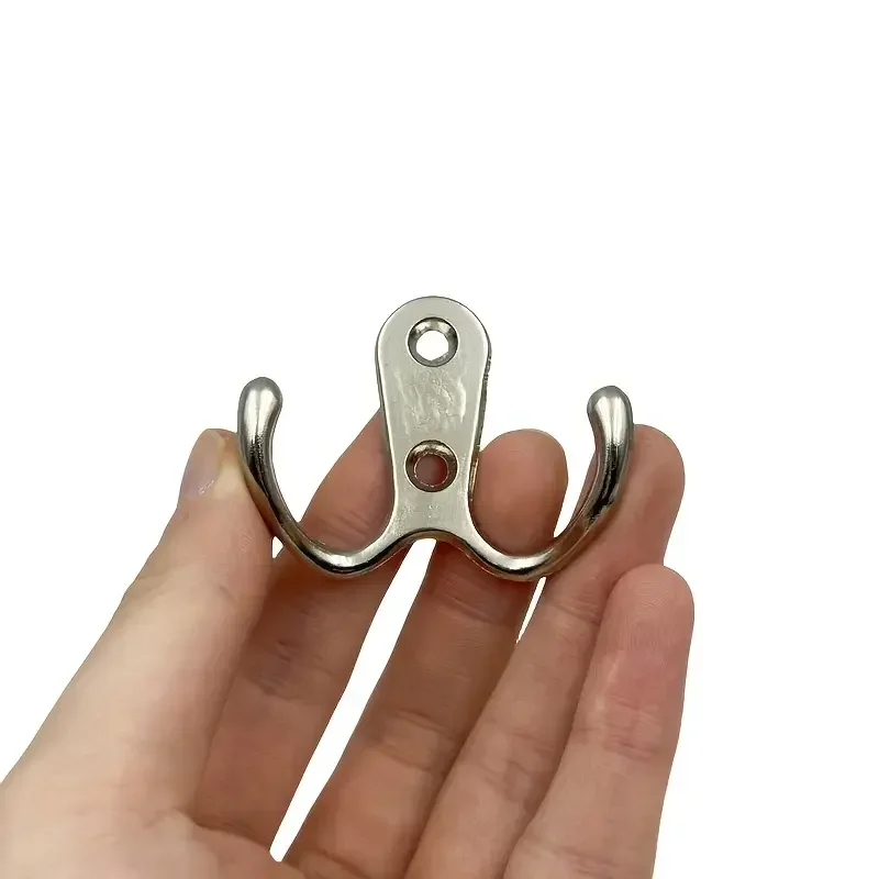 YUANJ 5個入り コートフック 壁掛け 2穴 タオルハンガー コート 帽子 衣類 家庭用収納フック 壁掛けフック ハンガー ハードウェア用