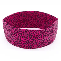Colorful leopard print elastic sports yoga running headband face wash headband - Image 3