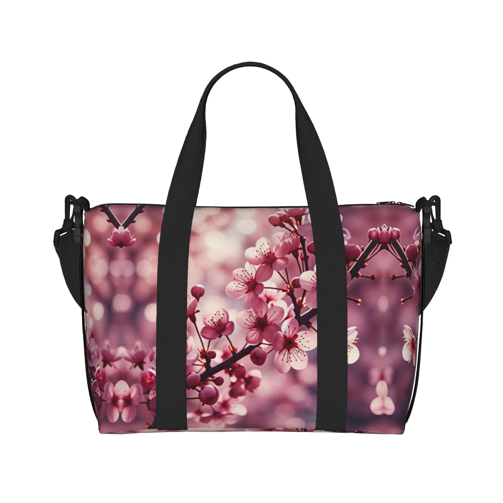 Custom Fashion Trend 3D Flowers Beach Tote Bag Women Luxury High 3D Floral Large Compartment Beach Gym Travel Bags