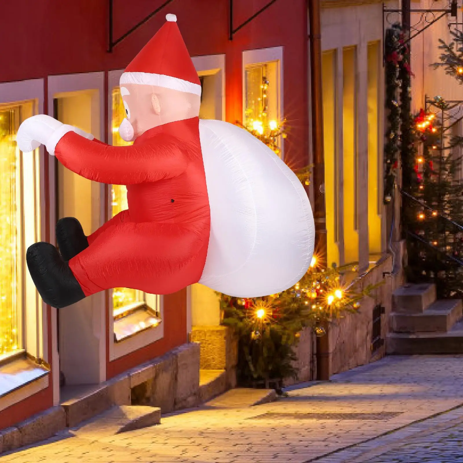 

Надувной Санта-Клаус, карабкающийся по зданию, рождественское украшение, гигантский праздничный декор для крыши, сада, окна, веранды