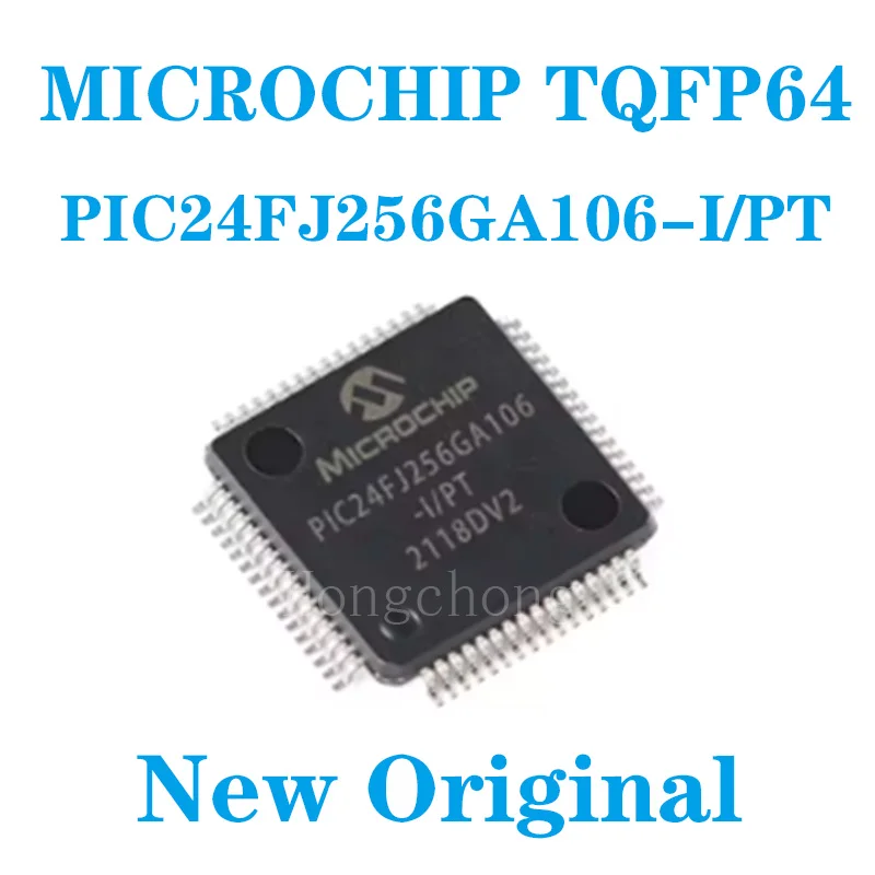 PIC24FJ256GA106-I/PT PIC24FJ256 PIC24FJ256GA106-I IC MCU 16BIT 256KB FLASH 64TQFP Electronic components 2PCS New Original