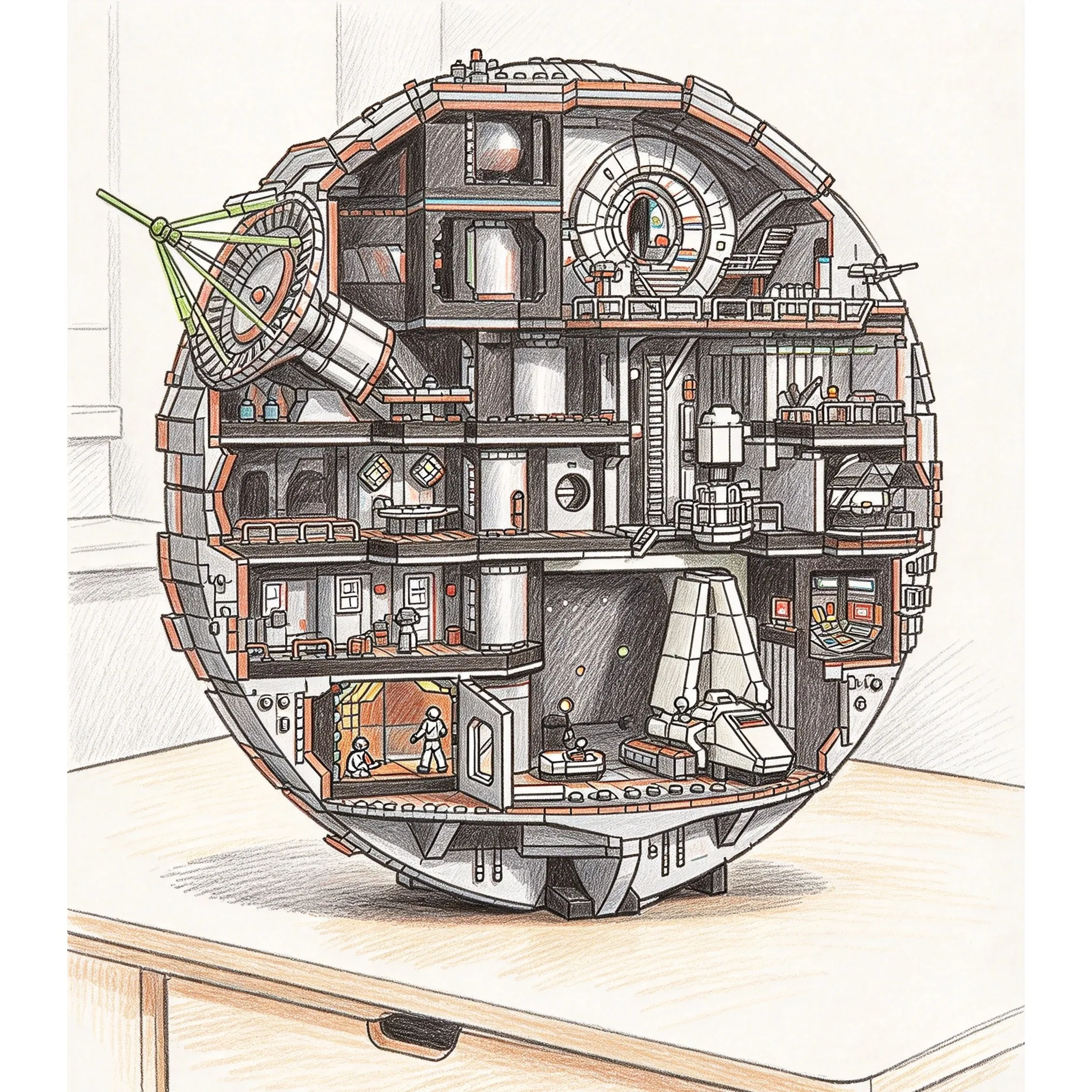 9023Pcs Large Space Station Building Blocks Model, Challenging Sci Fi Fortress DIY Assembly Bricks Kit, Birthday Party Gift