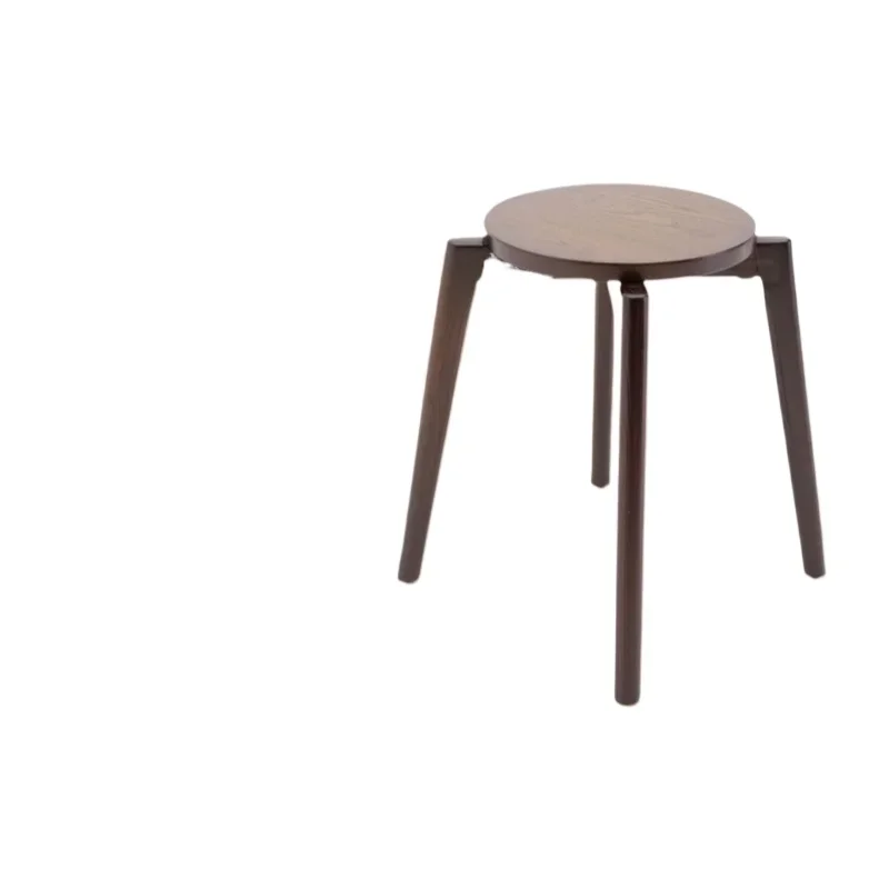 

Simple black mahogany round stool new Chinese living room