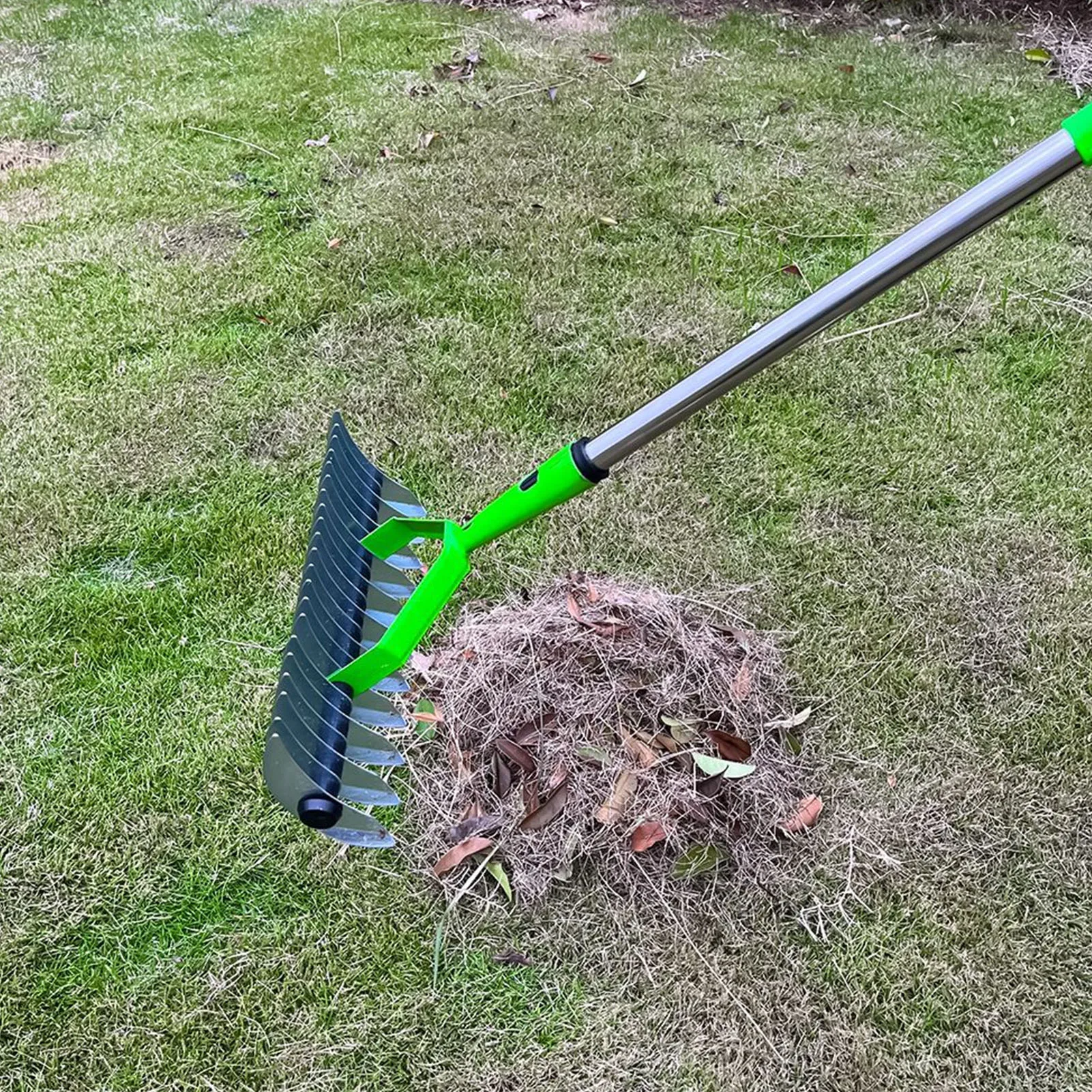 보우 레이크 잔디 정리용 레이크 초가지붕 레이크 3단 스테인리스 스틸 잔디 제거기 잔디 정리용 레이크