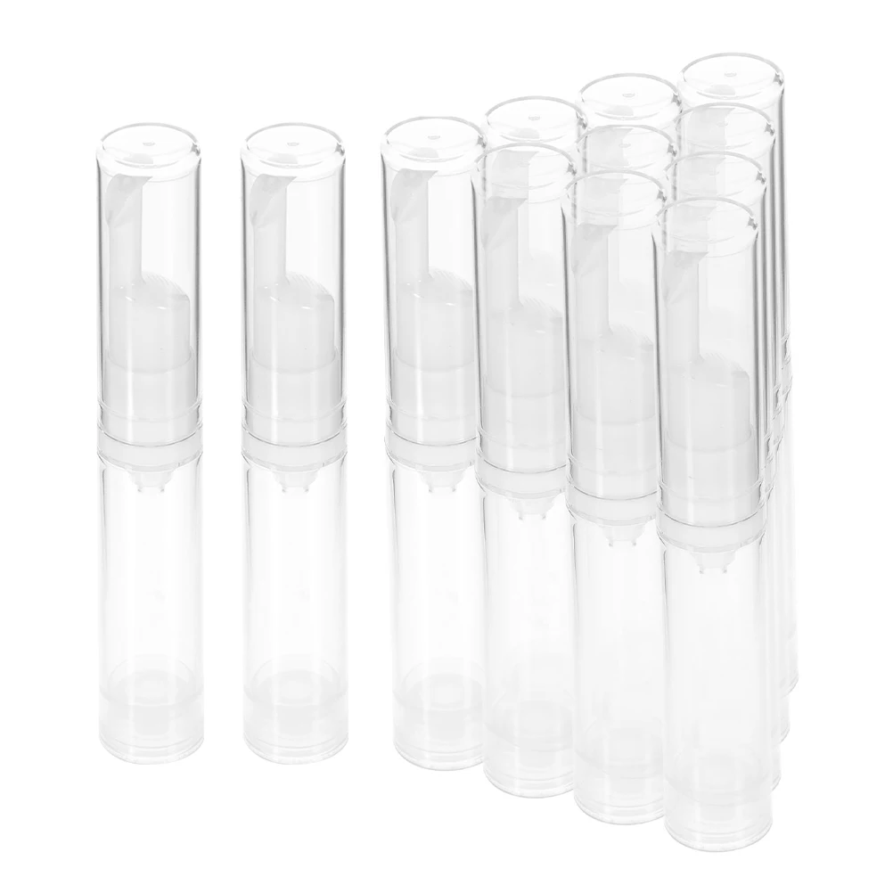 

12pcs Duckbill Pump Bottles Bottles For Liquid 15ml Transparent Airless Pump Travel Containers Refillable