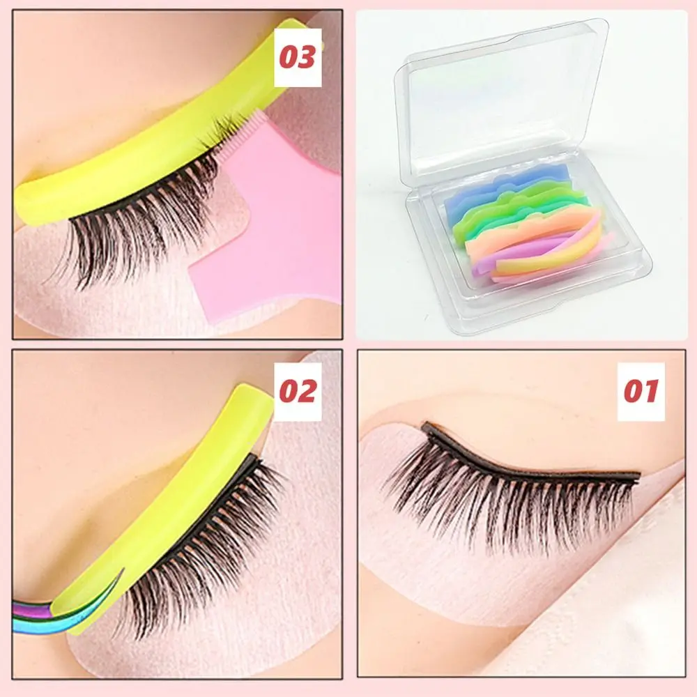 8 Pairs Silicone Eyelash Perm Pads Eyelash Lamination Eyelash Extension Curler Applicator Tool Accessories