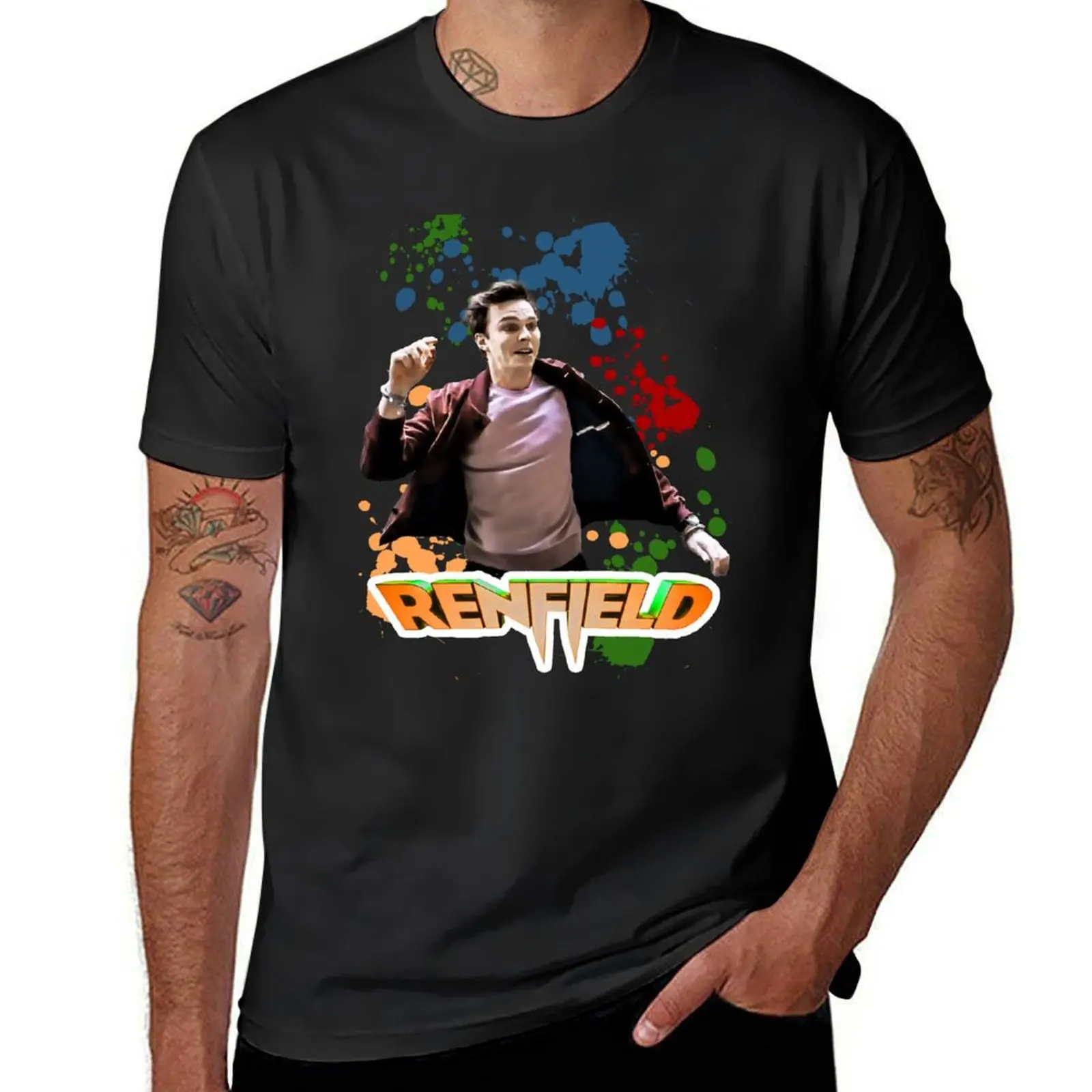 Renfield movie Nicholas Hoult as Renfield fan works graphic design by ironpalette T-Shirt heavyweights mens t shirts pack