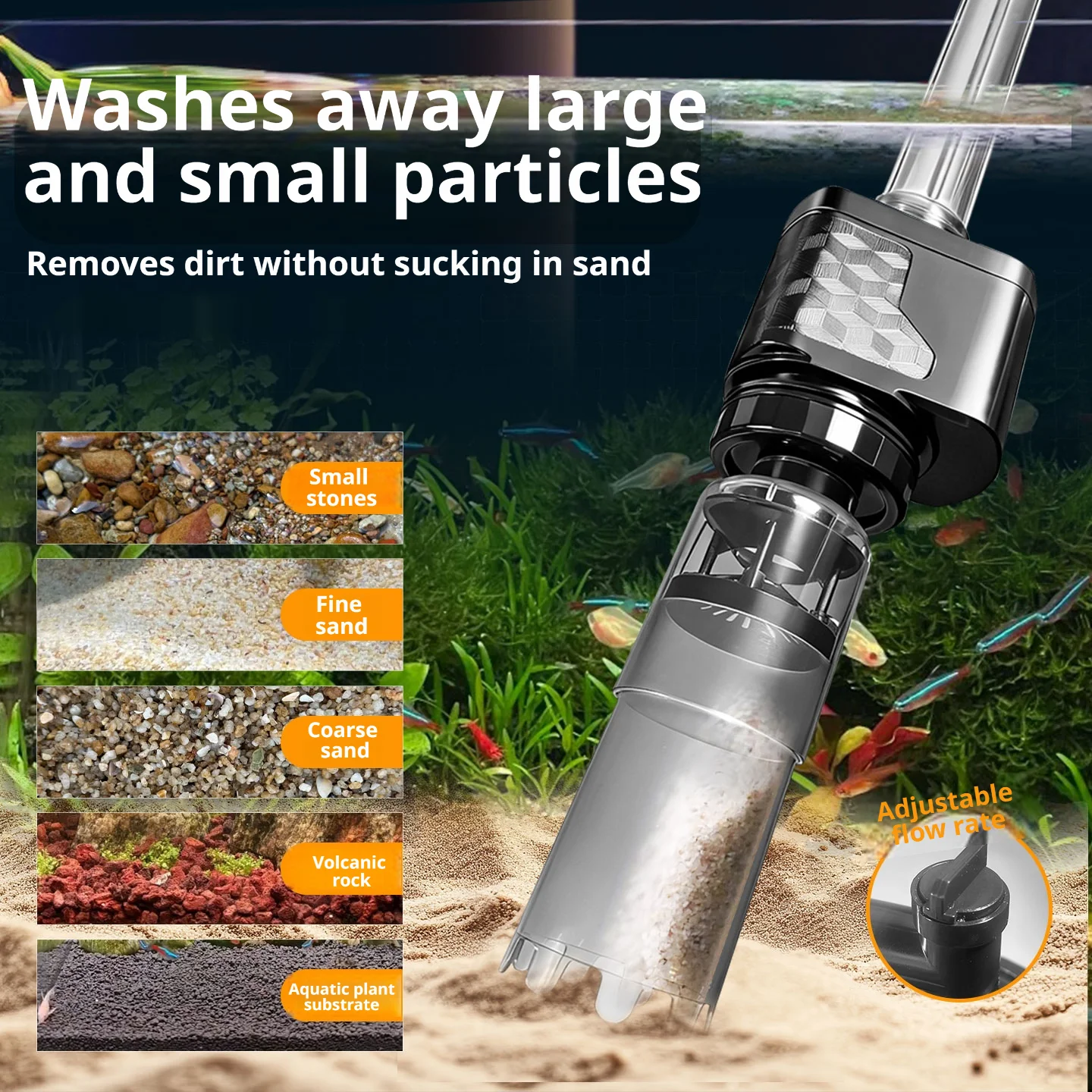 Aquarium Water Change Pump, El - đánh giá và giá Marine Aquarium Vacuum