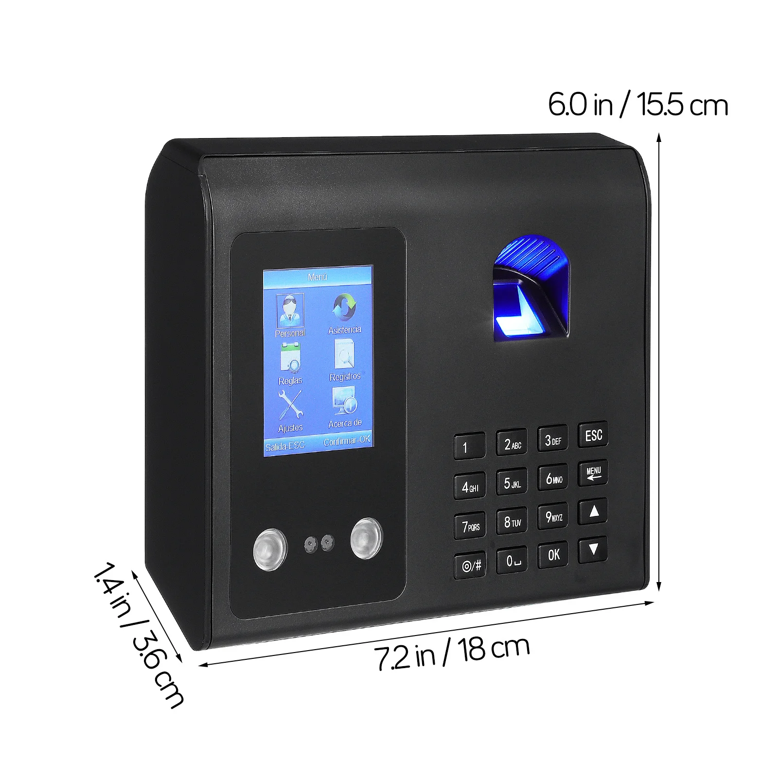 1pc máquina de comparecimento do tempo da impressão digital reconhecimento facial relógio controle acesso para o escritório do funcionário uso alto armazenamento usb