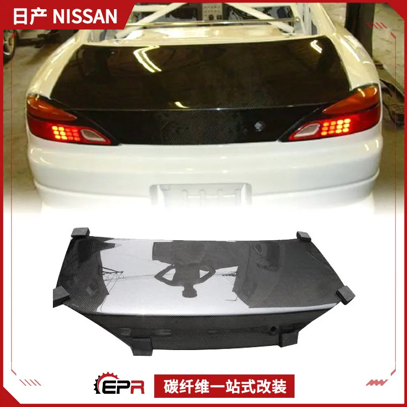 

Applicable to Nissan SILVIA S15 modification parts, carbon fiber trunk cover, and rear trunk tail cover replacement.