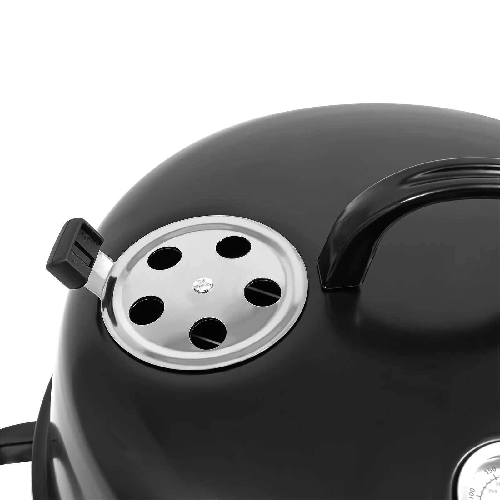 3-in-1-Räuchergrill hat Grillen, vertikal, tragbar, abnehmbar, 2 Schichten, für Camping, Outdoor, Grillen, Kochen, Schwarz – Detail 11