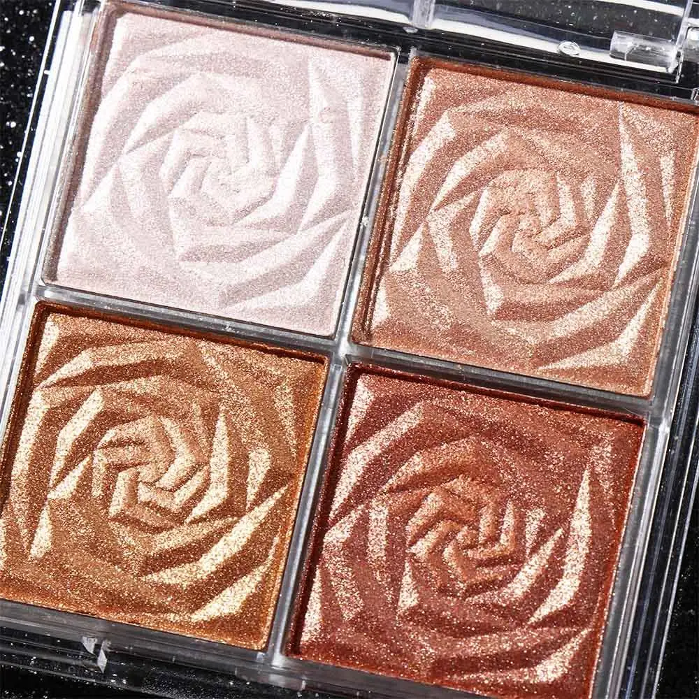 3D cara bronceador rubor cosméticos sombra de ojos paleta de maquillaje brillo resaltador paleta herramienta de maquillaje diamante resaltar polvo