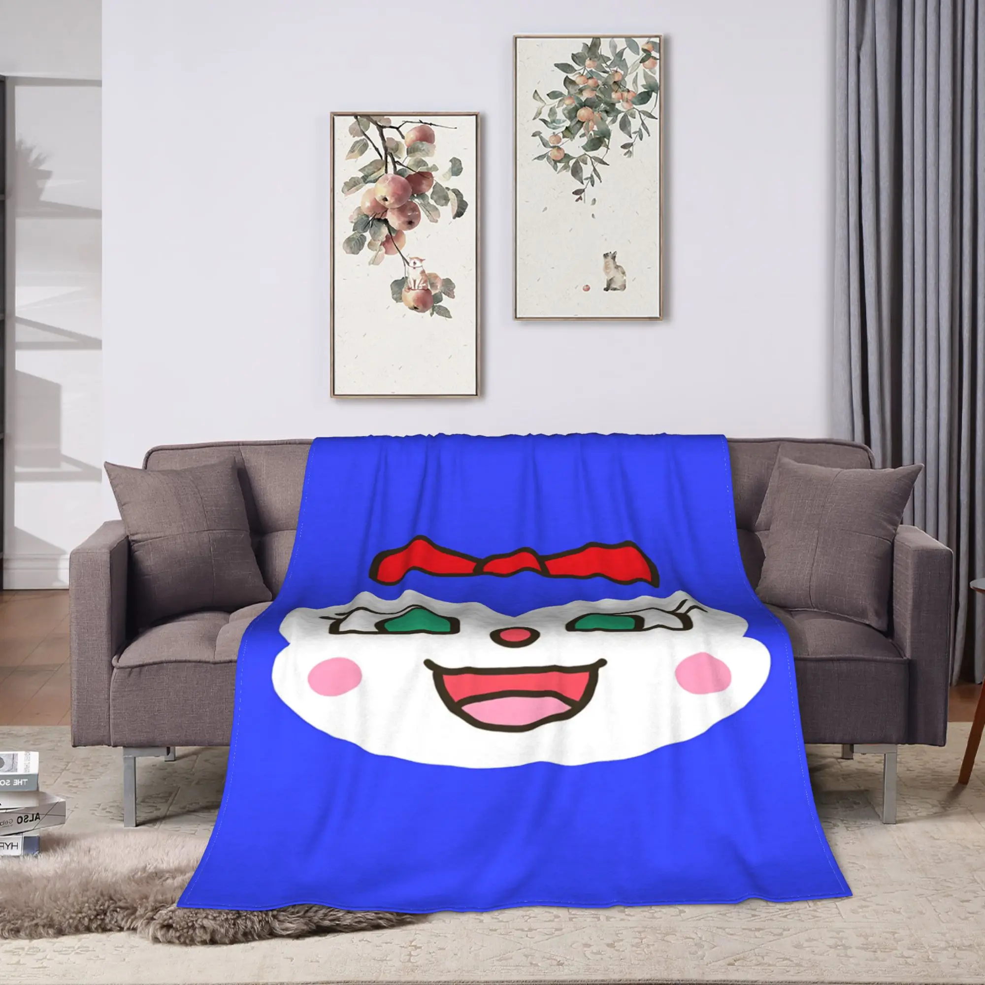 Anime Anpanman Super Soft Blanket  Travel Plush Throw Blanket Funny Bedroom Flannel Bedspread Sofa Bed Cover