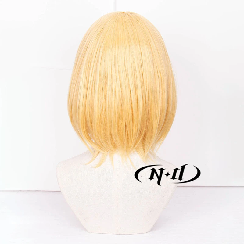 ND عواء Jenkins بيندراجون تأثيري الباروكات أنيمي كوس تأثيري شعر أشقر الباروكات ل كوميك كون كوزر زي موضوع حفلة الاصطناعية