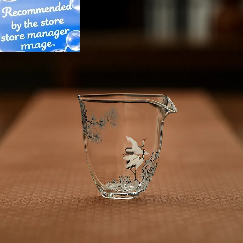 

250ML Heat-resistan Hexagonal Glass Tea Pitcher Divide Tea Cha Hai Dispenser Justice Cup Dahongpao Fair Mug Tea Items Supplies