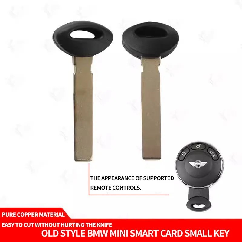 for Old style BMW mini smart card small key Mechanical small key embryo of automobile emergency remote controller