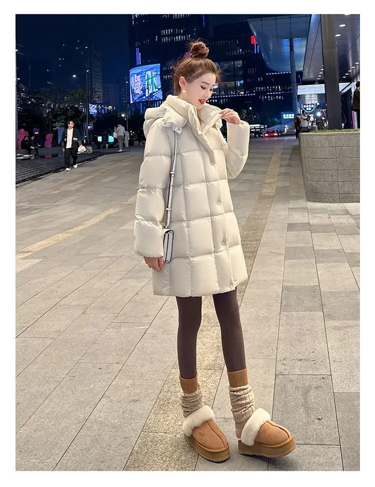

Puffer Parkas Womens Korean Popular Women'S Clothes Zippers Button Cargo White School Fashion Athleisure Simple Sleeve College