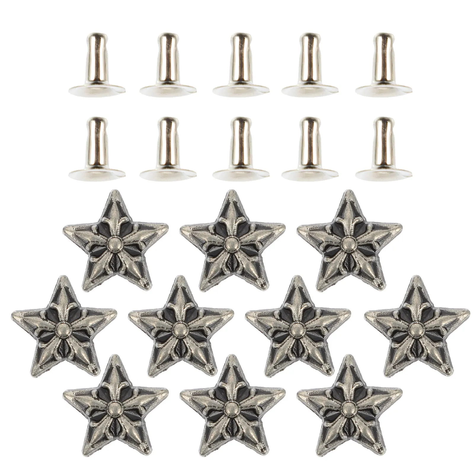 

Silver Metal Decorative Accessories Rivets Studs DIY Craft Punk Alloy 24 Sizes Women Clothing Shoes Bags Fashion Embellishments