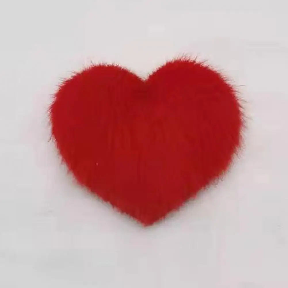 Hair Clip Faux Mink Fur Ideal Gift Hairstyle Decoration Love Heart Shaped Girls Hair Clip   Hair Barrette  for Dating