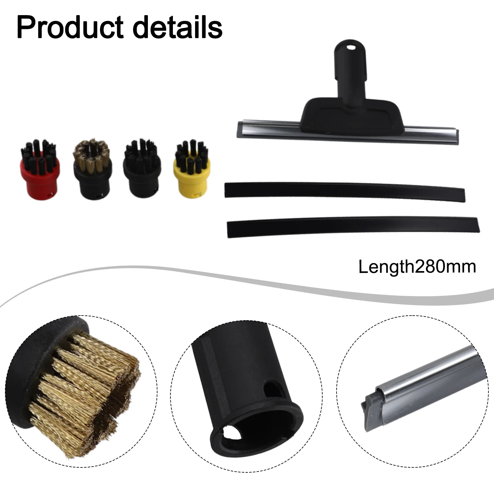 For Steam Squeegee And Cleaning Brush Set For Karcher SC1 For Sc2 For Sc3 For Sc4 SC5 For Steam Cleaner Accessories Glass Floor