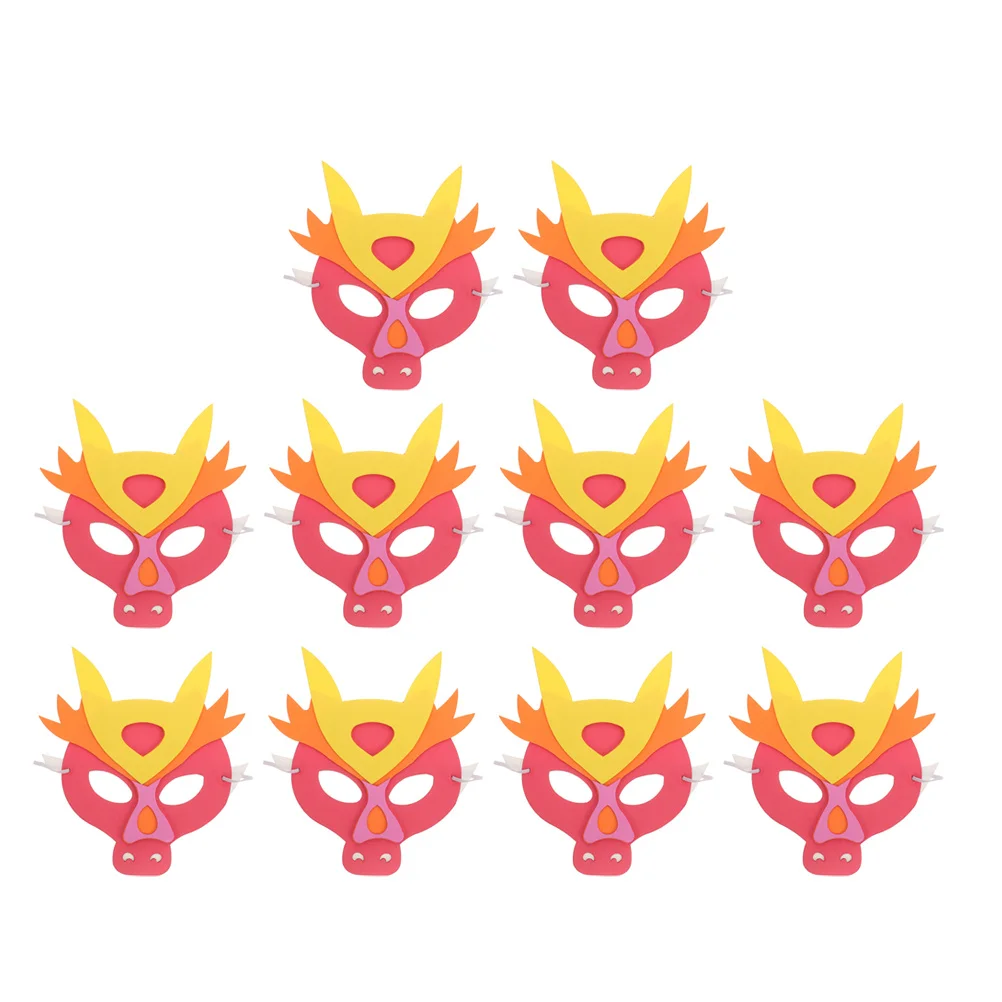 

10Pcs Dragon Year Masquerade Mask Dragon Mask Cosplay Masks for Kids Carnival Festival Party Supplies Party Accessory