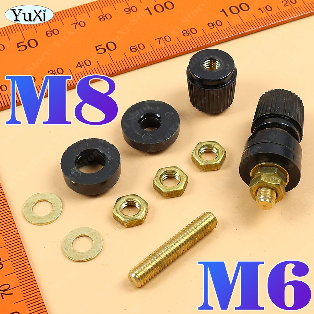 1-10Pcs 6mm 8mm Posts Terminal Blocks Power Supply Terminals M6 M8 Welding Machine Inverter Post Connector AC/DC Terminals