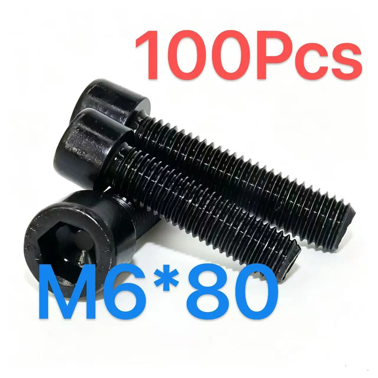 M6*80mm8.8 high strength grade, carbon steel material, black oxide finish