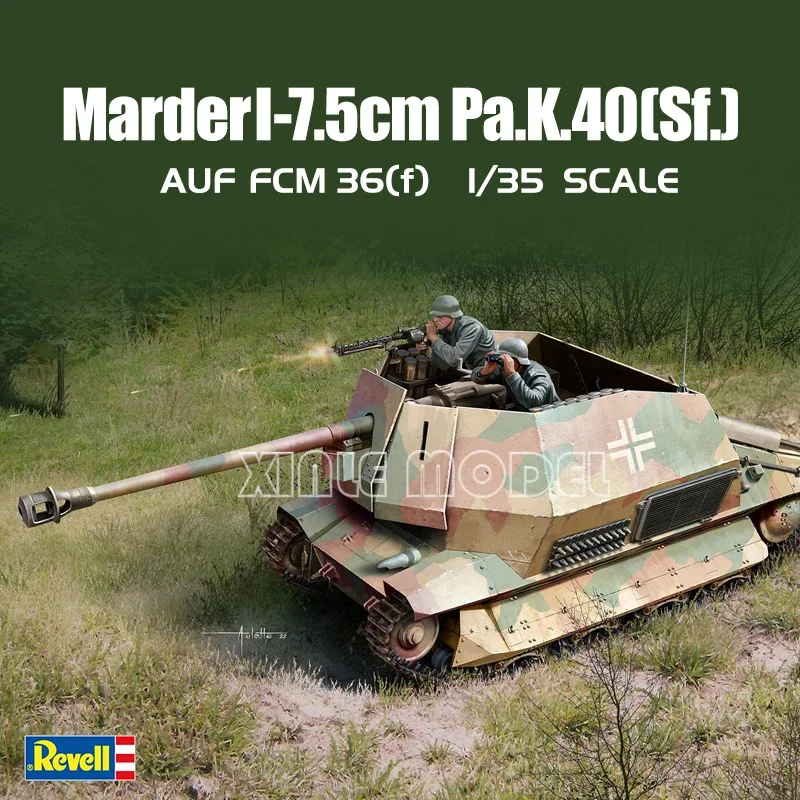 

Комплект модели пластикового танка Revell 03292 Marder I — 7,5 см Pa.K.40 (Sf.) auf FCM36(f) 1/35