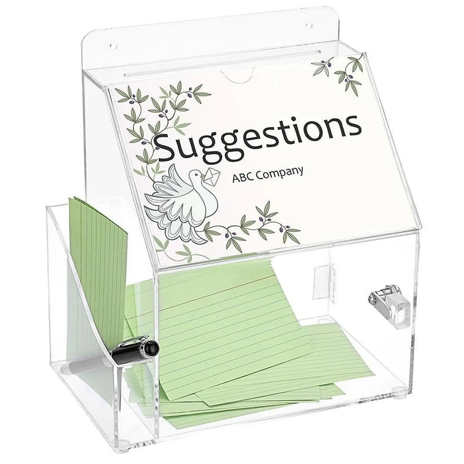 Acrylic Suggestion Donation Box with Slot for Office School Church Voting and Comment Gathering
