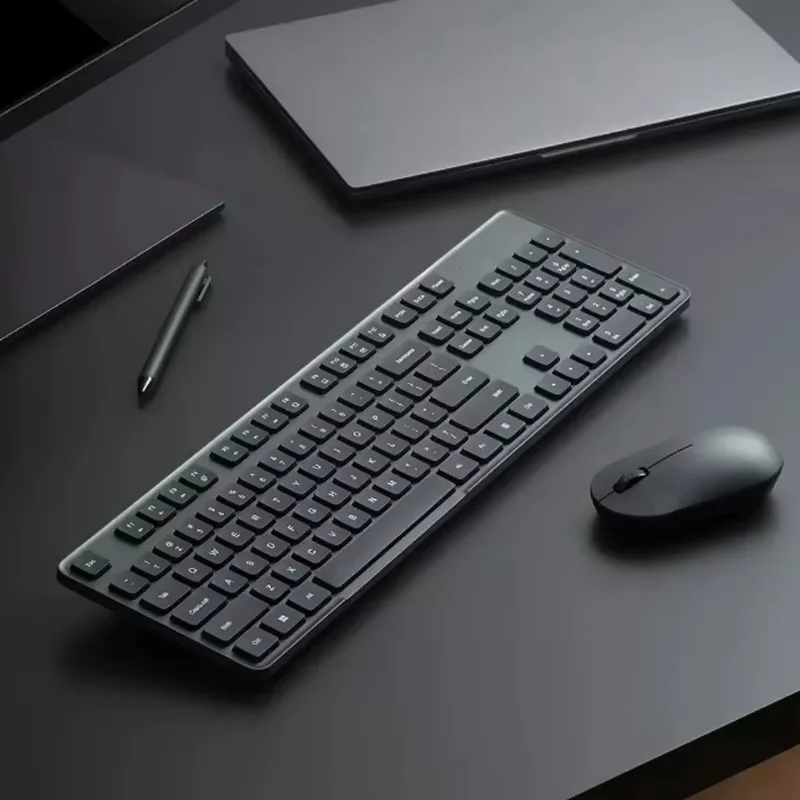 مجموعة لوحة المفاتيح والماوس اللاسلكية الأصلية من Xiaomi 2 واجهة USB-A 104 مفاتيح 2.4 جيجا هرتز اتصال لاسلكي Fn مفاتيح اختصار المكتب