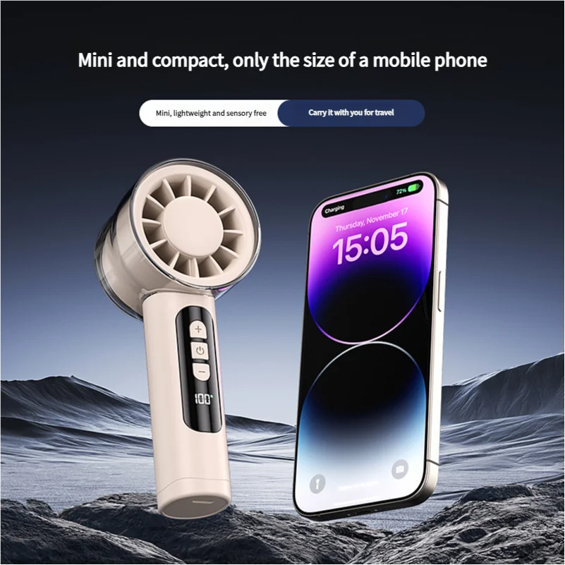 MEET SUN 2025 nuevo ventilador eléctrico de mano de alta velocidad de refrigeración Semiconductor USB portátil recargable al aire libre pequeño ventilador