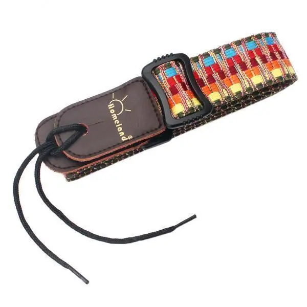 Mandolin Banjo Nylon Strap with Leatherette Tabs Adjustable Accessory for Bass Guitar Parts