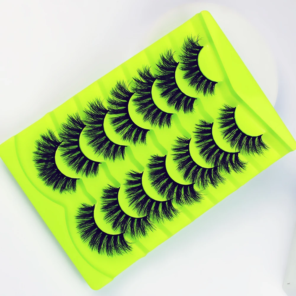 14 زوج/2 حزمة رموش صناعية رقيق رموش كاملة Wispy 8D حجم مجعد رموش اصطناعية رموش اصطناعية