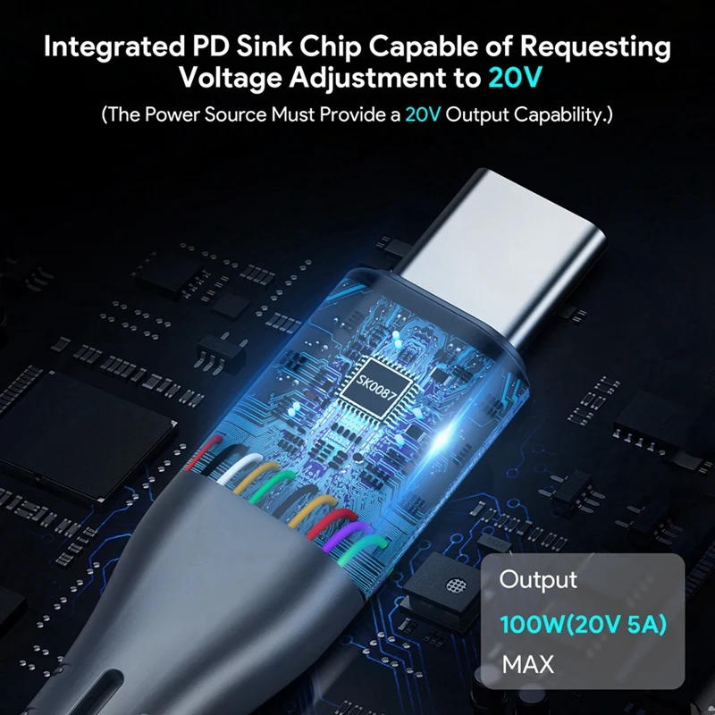 Starlink Mini USB C-DC 전원 케이블, Starlink Gen3 Mini (16.4Ft) 용 방수 전원 케이블 입력