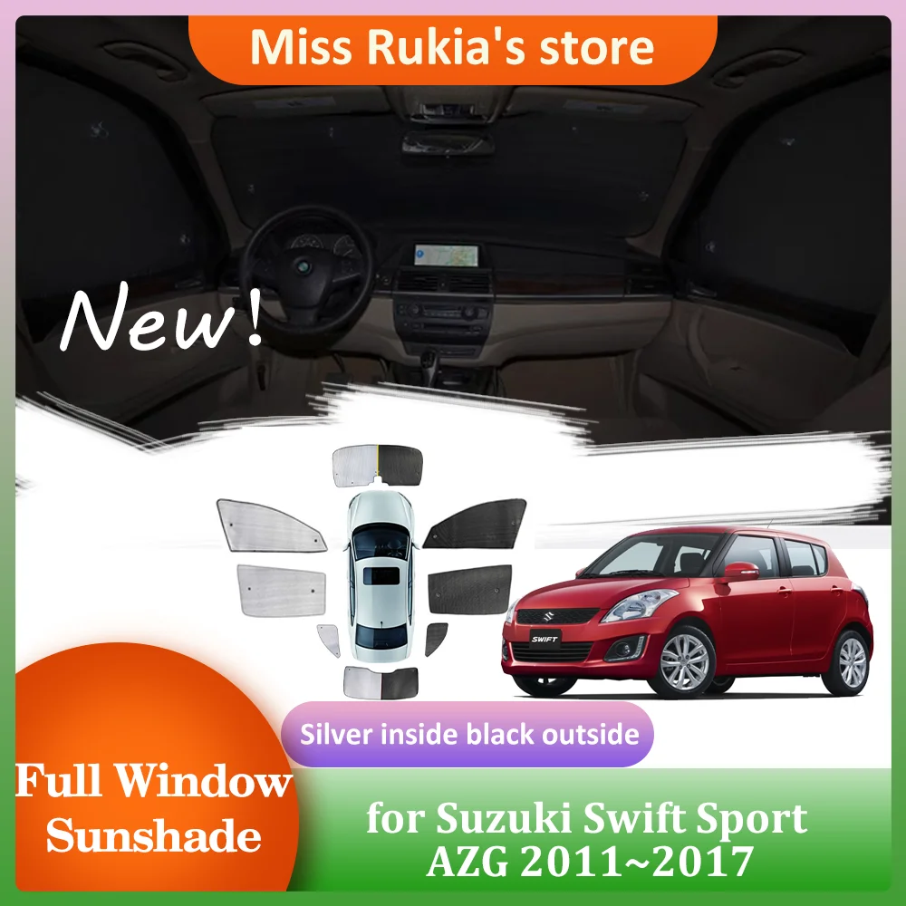 

Автомобильные солнцезащитные коврики для Suzuki Swift Sport AZG 2011 ~ 2017, крыши, окна, солнцезащитный козырек, накладка на лобовое стекло, занавеска на крыше, аксессуары