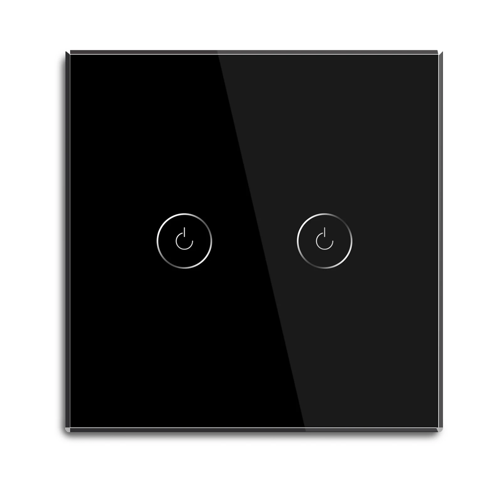 BSEED WIFI Licht Schalter Smart Tuya Wand Schalter 1/2/3Gang APP Multi-Control Treppen Schalter mit Neutral Blau Hintergrundbeleuchtung Glas