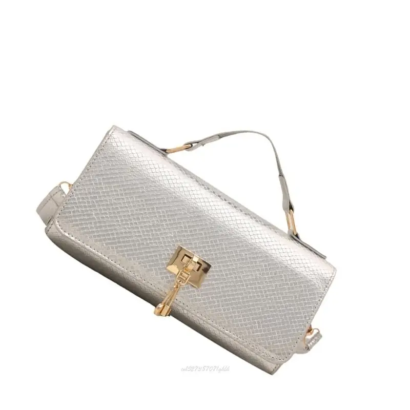 

X5XA Женская сумка-аккордеон Сумка-мессенджер из искусственной кожи Модная сумка через плечо со змеиным принтом Универсальная