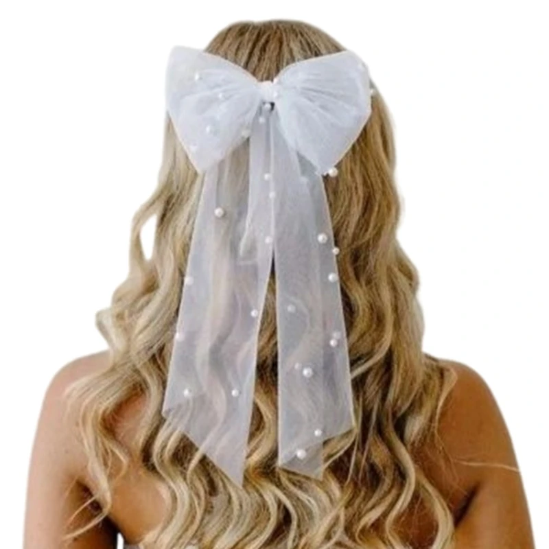 Véu cabelo noiva 652f, véu ajustável, elegante, decoração, véu romântico, para mulheres meninas