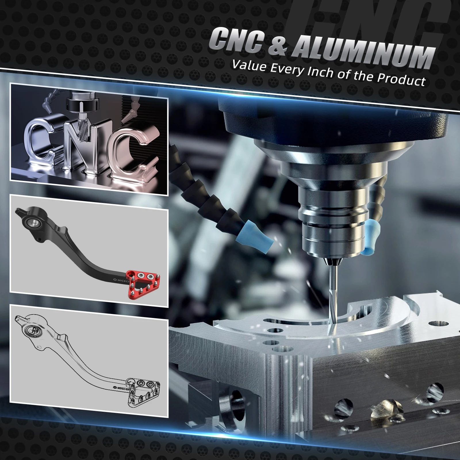 (EU-Lager) NICECNC Für KTM 690 Enduro R 690 SMC R 2019-2026 Bremspedal Für Husqvarna 701 Enduro/701 Supermoto GasGas 700 SM/ES – Detail 16
