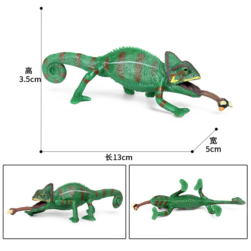 Ornements en plastique pour l'éducation des reptiles, modèle d'animaux de simulation, lézard solide, phrynosome caméléon, nitif léopard nitif amphibie, enfants