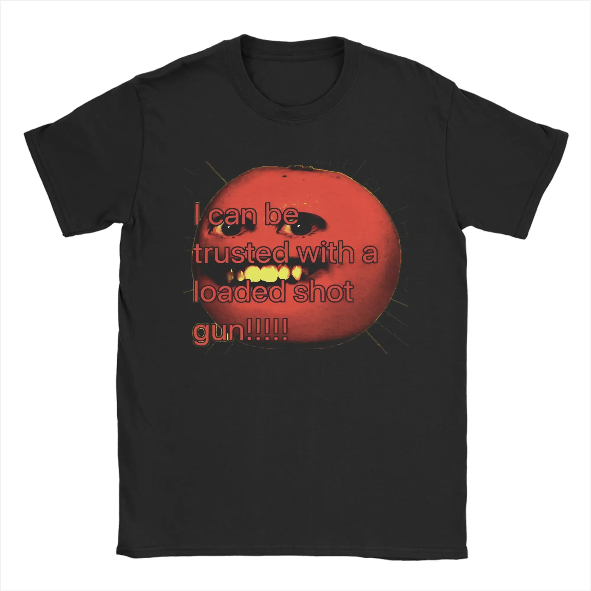 Funny Annoying Orange Jersey  T-Shirt for Men  Novelty Pure Cotton Tees Crew Neck Short Sleeve T Shirt Summer Tops