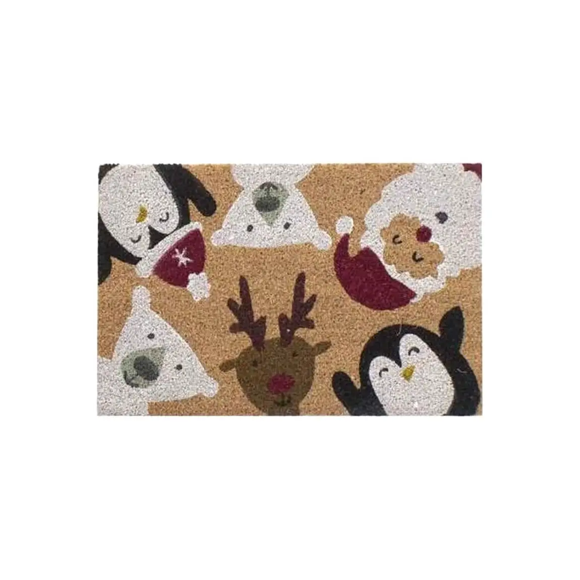 Felpudo de Navidad PLUS HOME con Fibra de Coco Natural - 60x40x1.50cm
